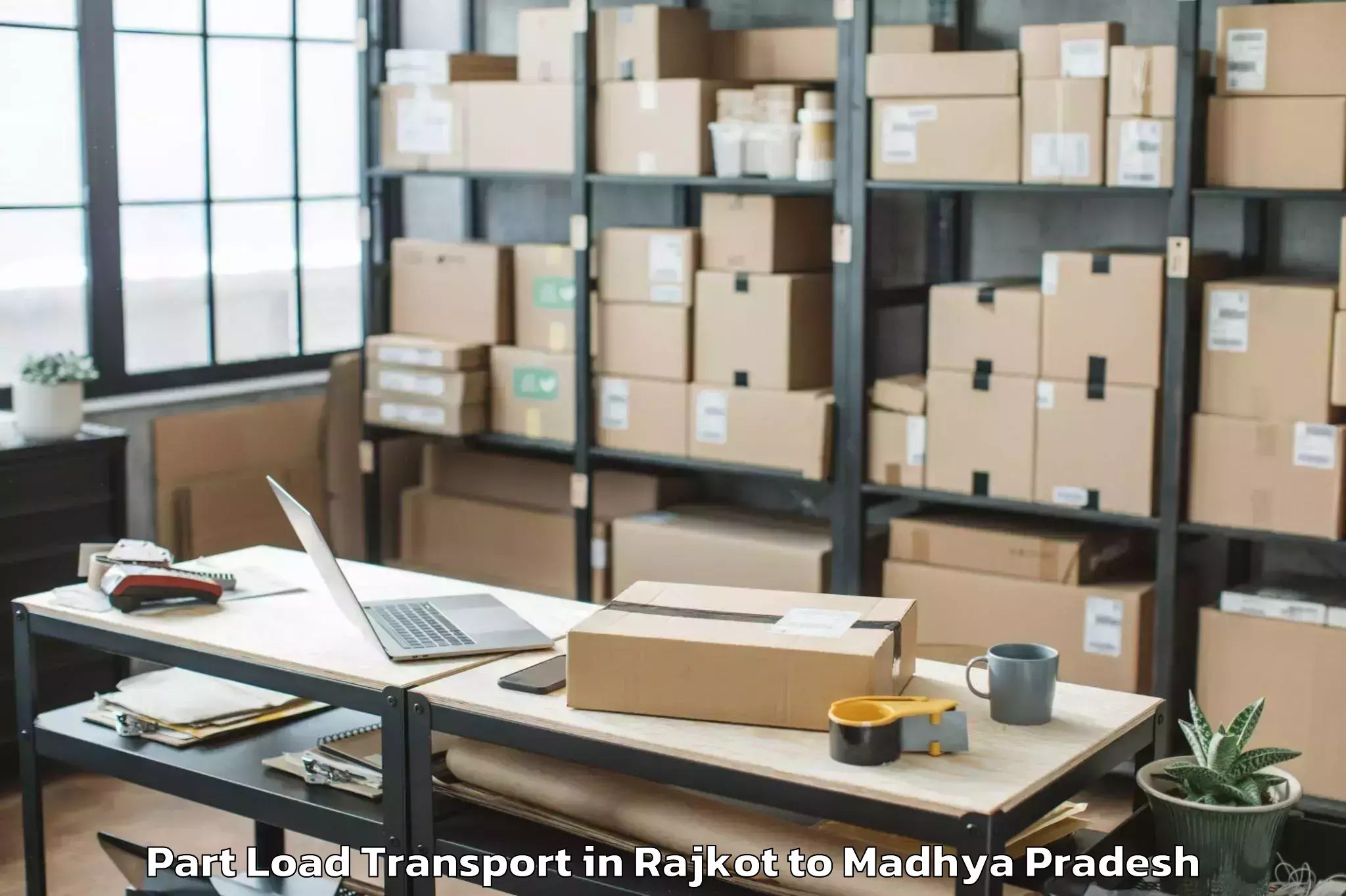 Hassle-Free Rajkot to Pohari Part Load Transport